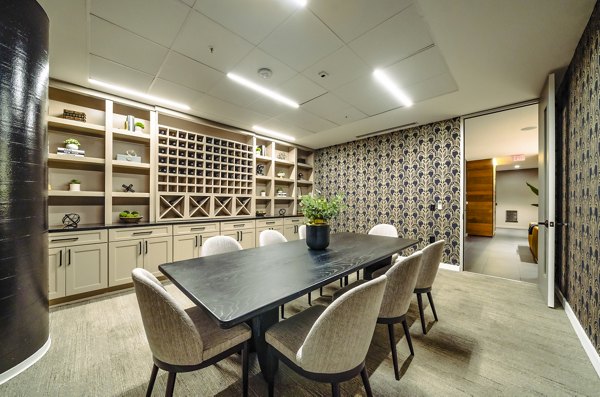Modern meeting facility with sleek design at Elofts Apartments
