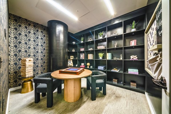 Elofts Apartments: Versatile game room and meeting facility with modern amenities offering luxury living