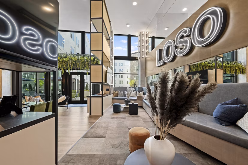 clubhouse at Elan LoSo Apartments