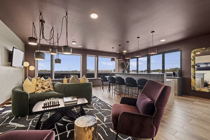 clubhouse at Elan LoSo Apartments