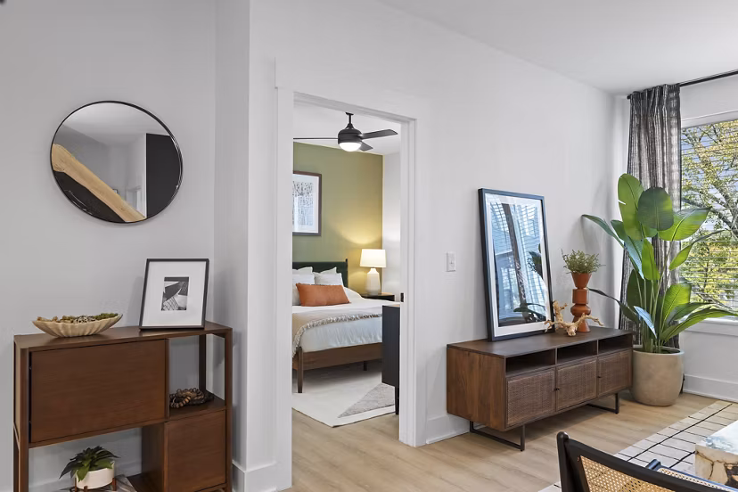 living room at Elan LoSo Apartments