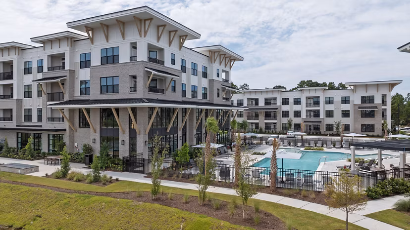 building at The Range on Oleander Apartments