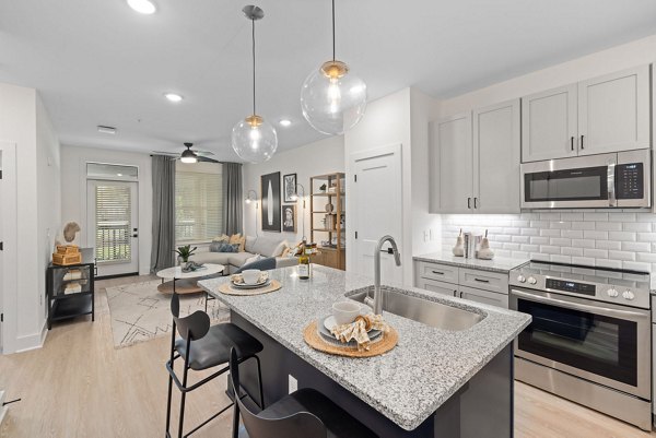 kitchen at The Range on Oleander Apartments