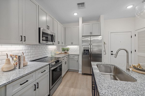 kitchen at The Range on Oleander Apartments