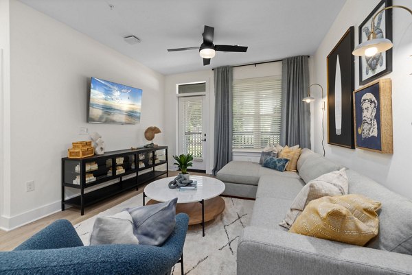 living room at The Range on Oleander Apartments
