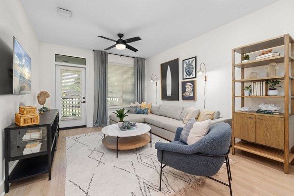 living room at The Range on Oleander Apartments