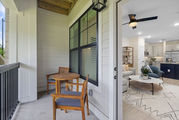 patio at The Range on Oleander Apartments