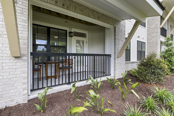patio at The Range on Oleander Apartments