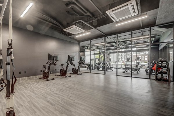 fitness center at The DeWitt Apartments