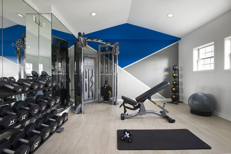 fitness center at Highlands at Hudson Apartments