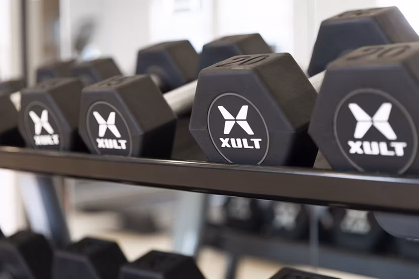 fitness center at Highlands at Hudson Apartments