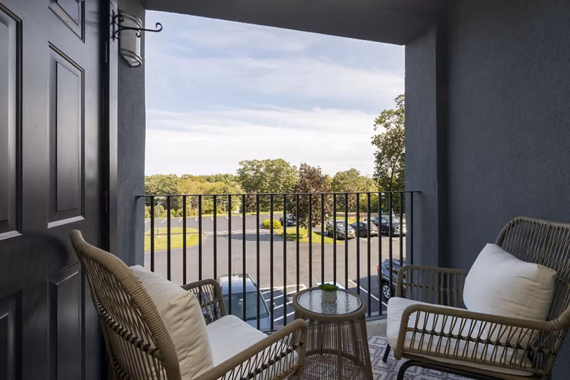 patio at Highlands at Hudson Apartments