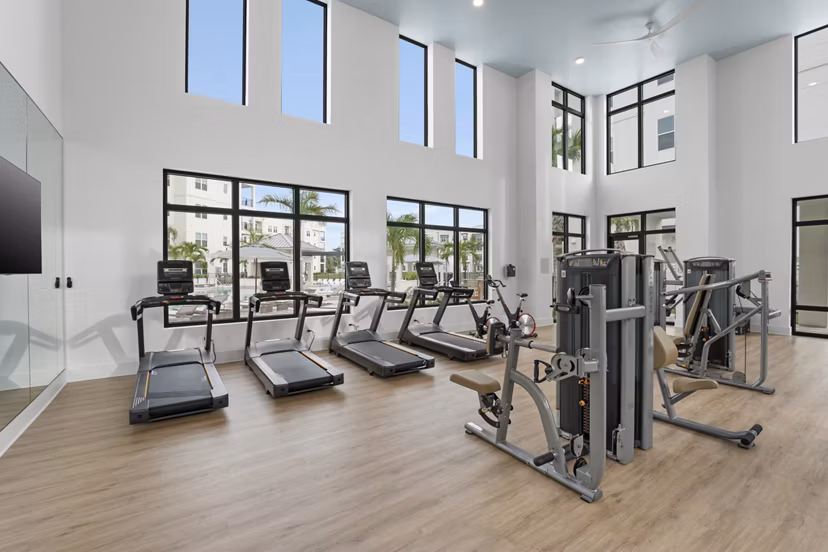 fitness center at Summerall Apartments