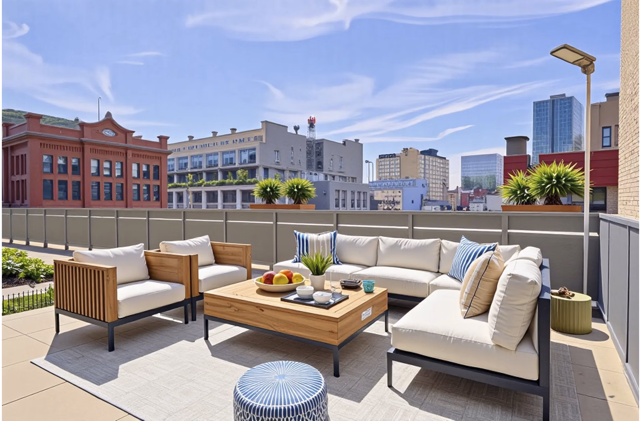 patio at 298 Mulberry Apartments