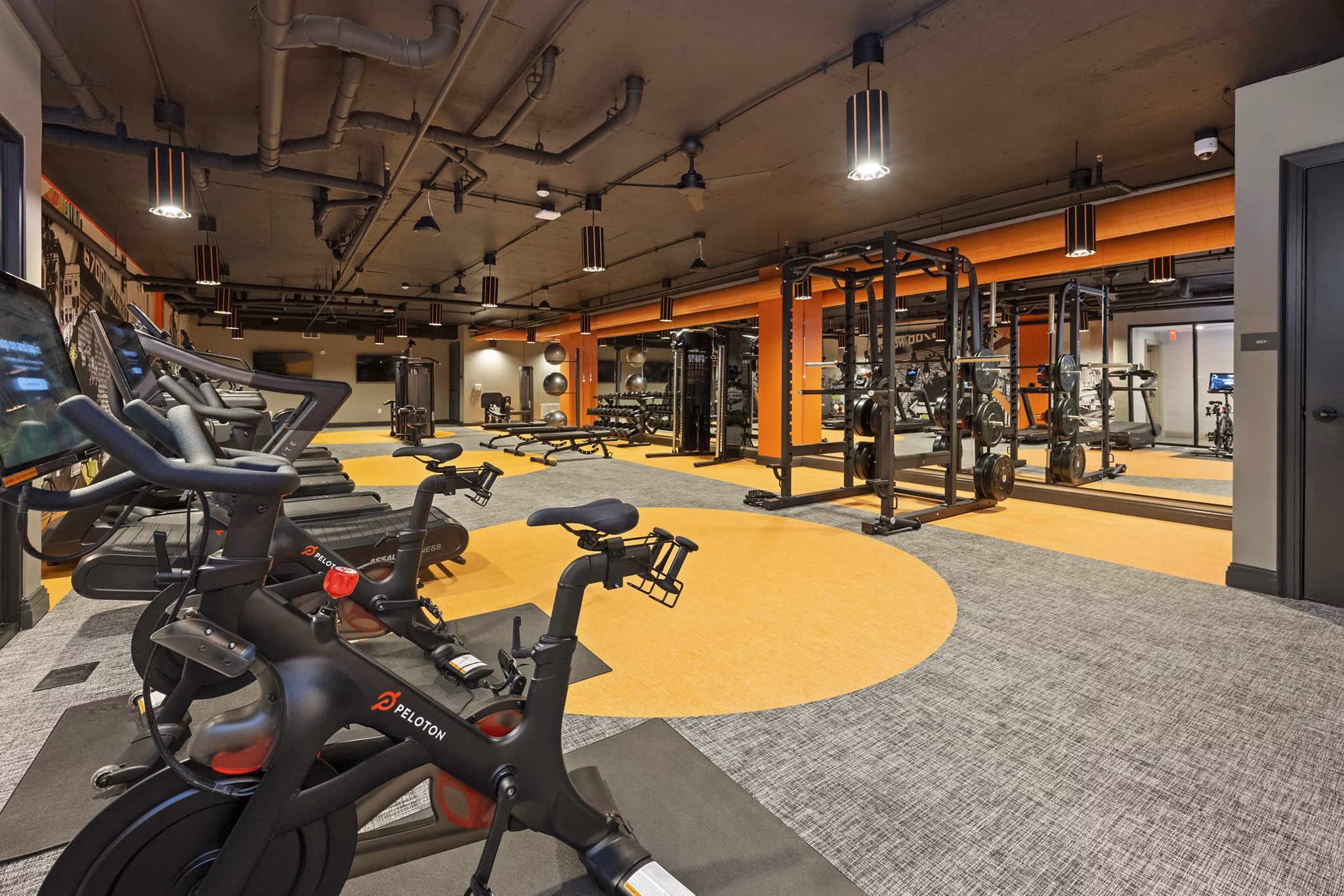 fitness center at Enclave at Radius Dilworth Apartments 