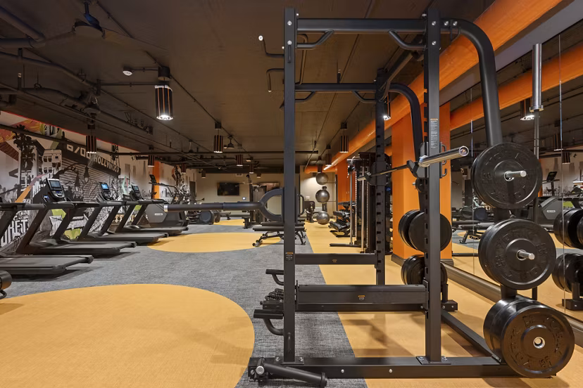 fitness center at Enclave at Radius Dilworth Apartments 