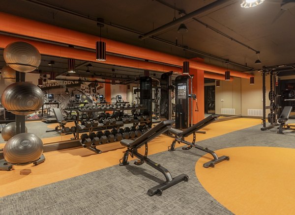 fitness center at Enclave at Radius Dilworth Apartments