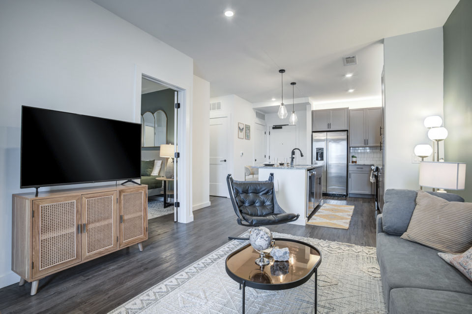living room at Enclave at Radius Dilworth Apartments 