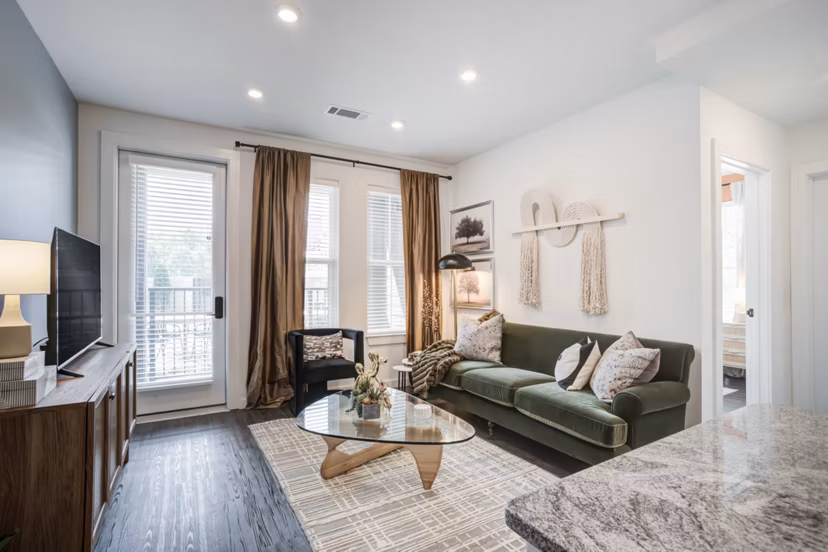 living room at Enclave at Radius Dilworth Apartments 