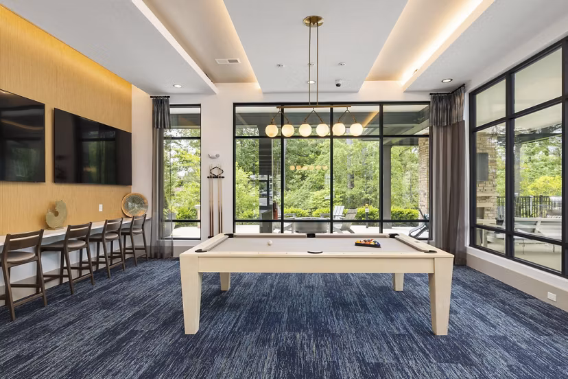 The Slater Apartments: Modern clubhouse with luxury design elements