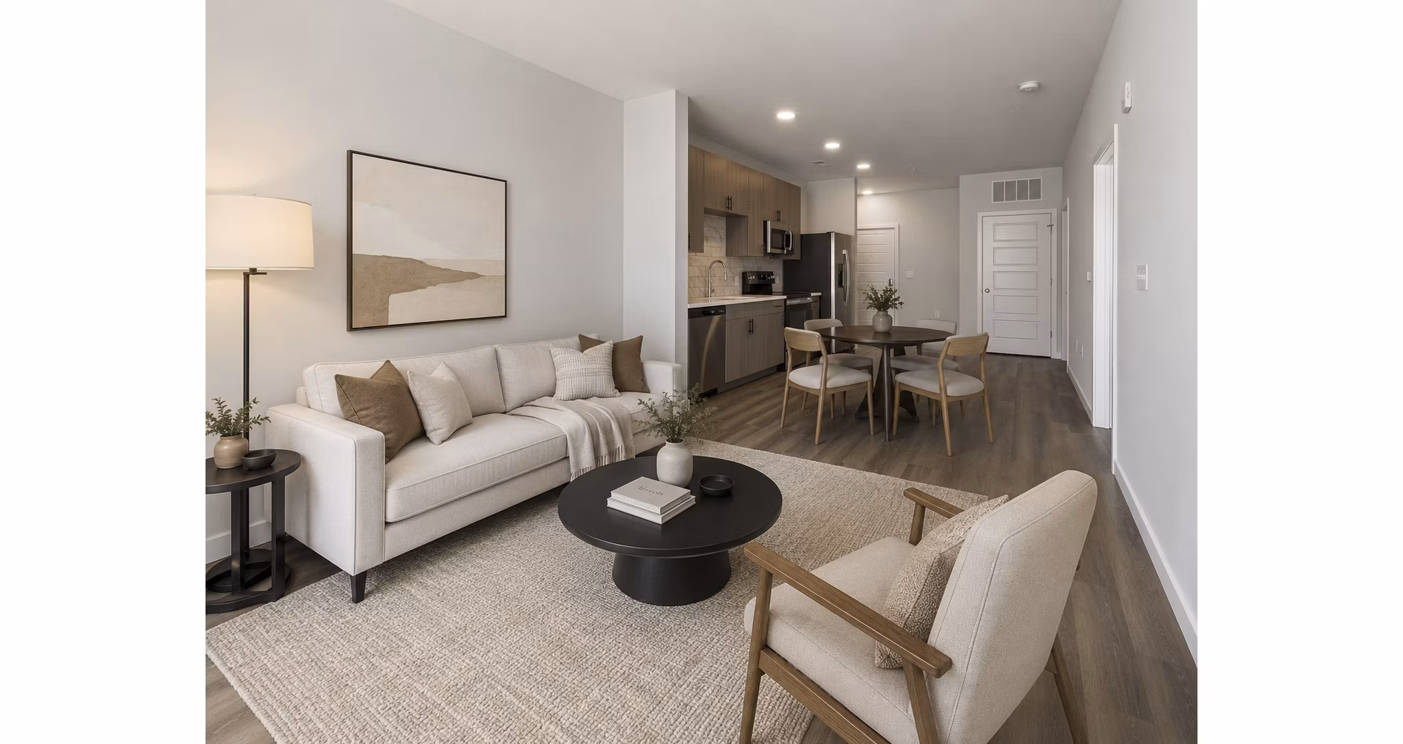 living room at The Slater Apartments