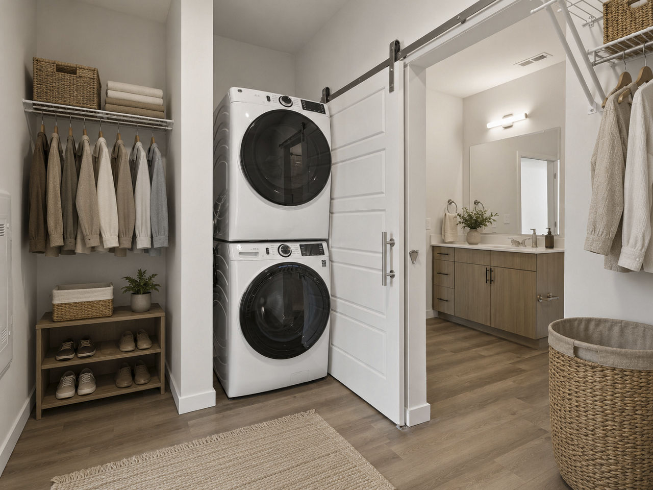 Laundry room at The Slater Apartments