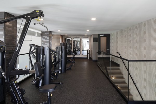 State-of-the-art fitness center with modern equipment at Sofia Apartments