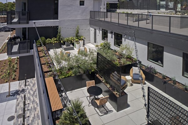 rooftop deck at Sofia Apartments