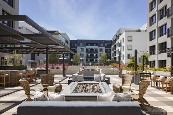 fire pit at Sofia Apartments