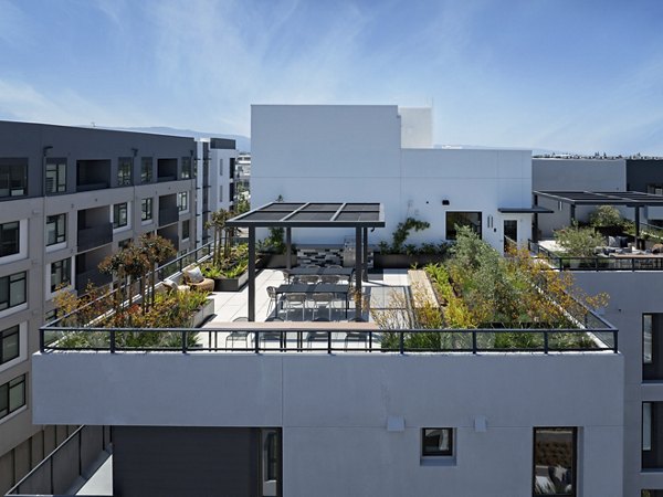 rooftop deck at Sofia Apartments