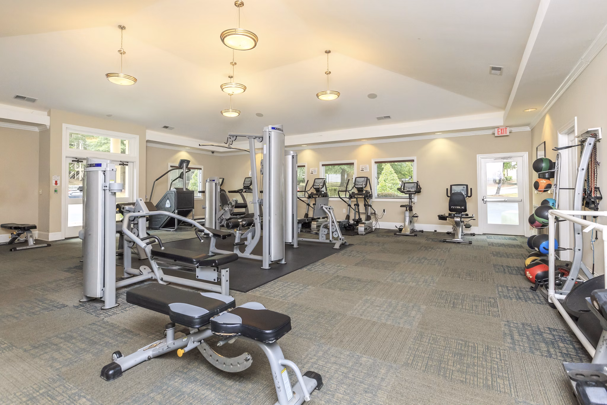 fitness center at Shadowood Apartments