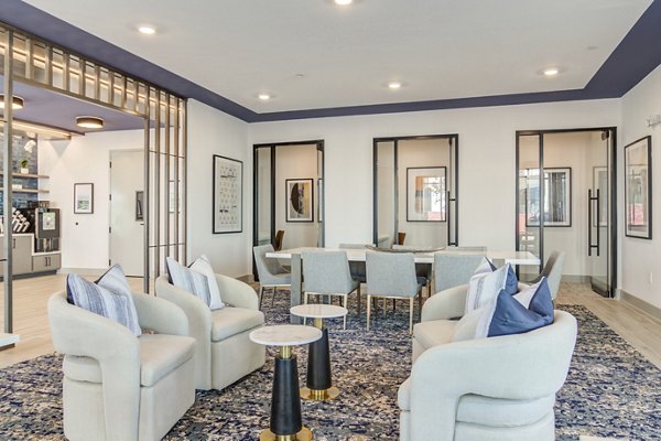 Chic clubhouse featuring modern design elements at Solis Gainesville Apartments