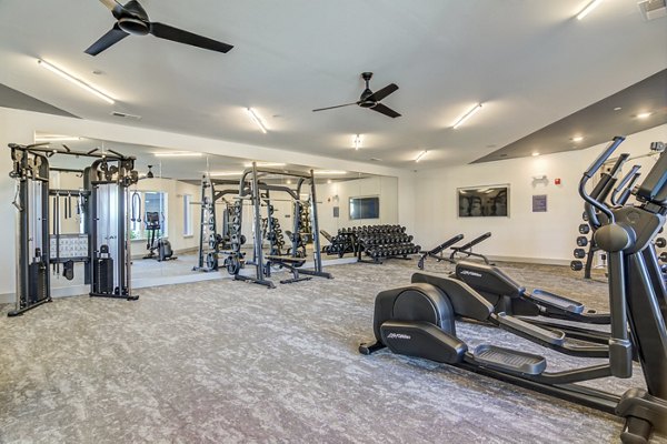 Modern fitness center with cutting-edge equipment at Solis Gainesville Apartments