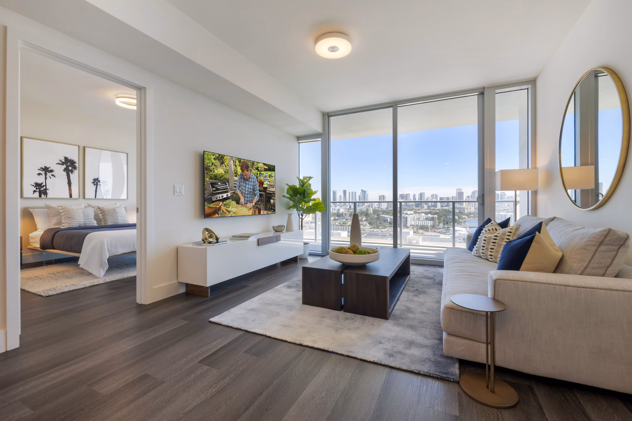 living room at Lantana Uptown Apartments