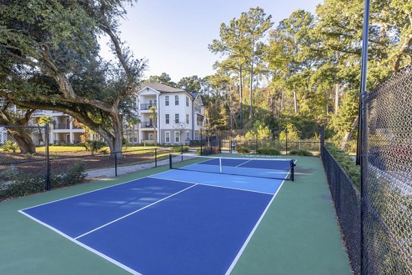 Sport court for basketball and tennis at Newbrook Point Hope Apartments, featuring modern designs and amenities for active living