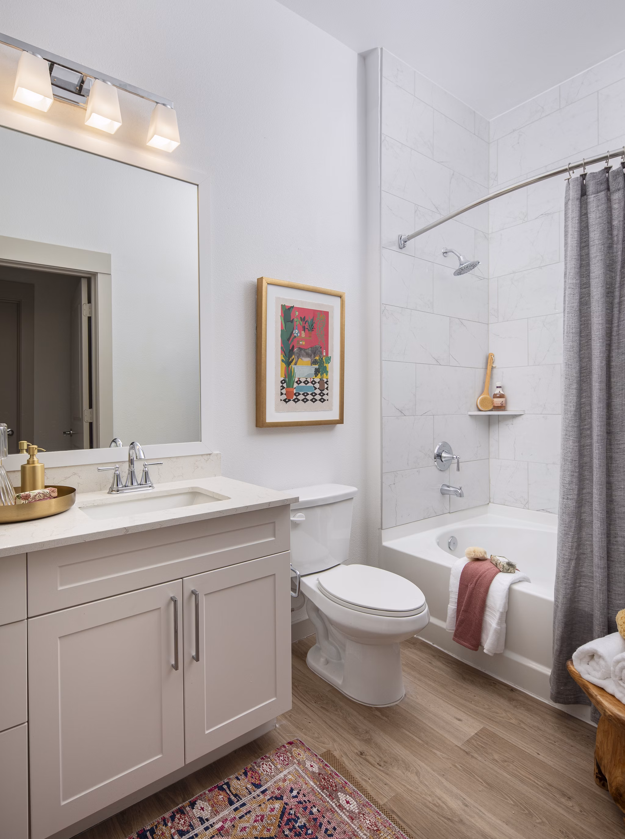 Bathroom featuring elegant fixtures and modern design at Broadstone Frontera Ridge Apartments