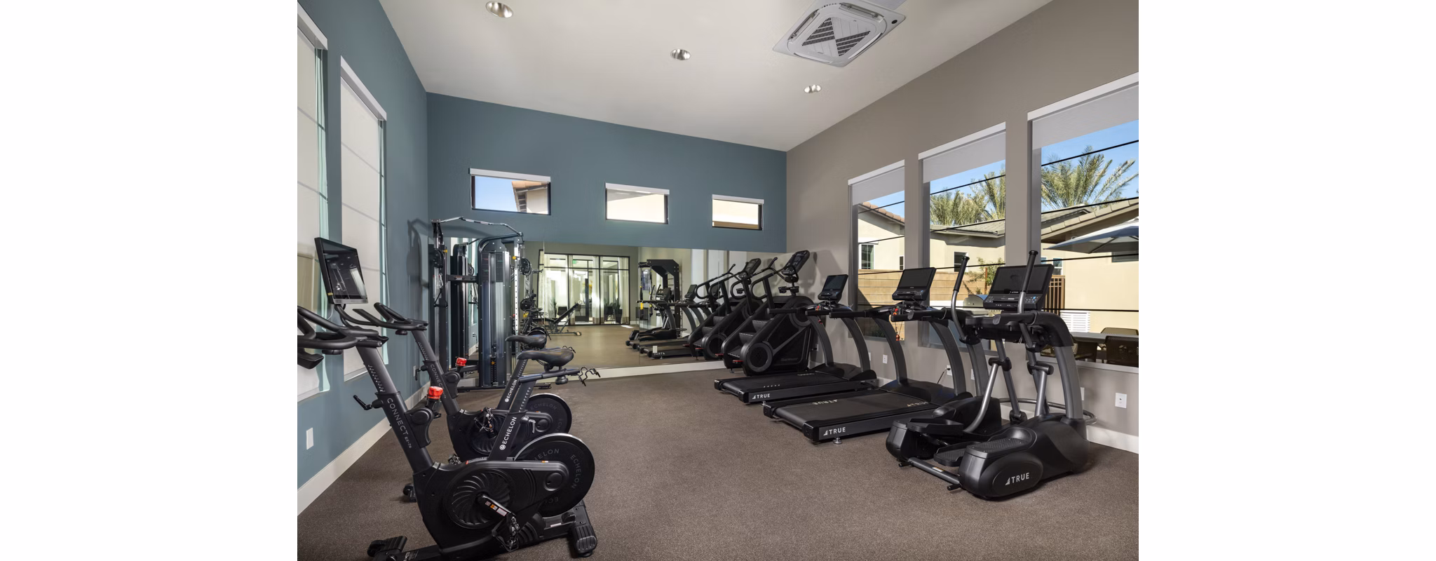 State-of-the-art fitness center with modern equipment at SolTerra Apartments for active lifestyles