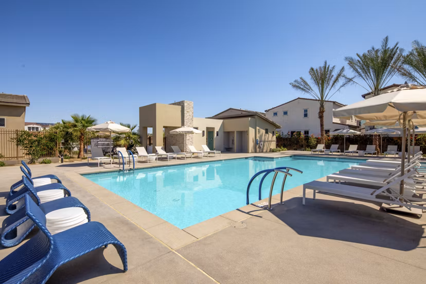 Elegant shared pool area at SolTerra Apartments offering a luxury living experience
