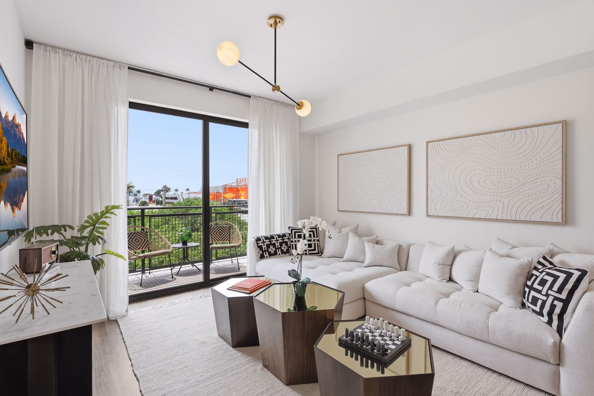 Living Room at Elevate Dania Beach Apartments