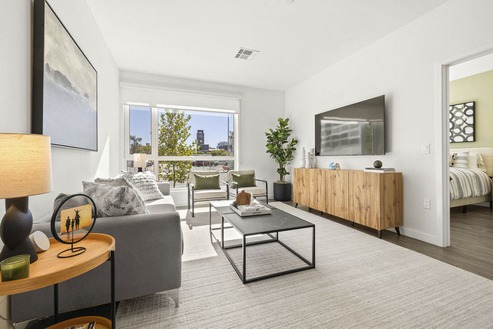 living room at Ballpark Apartments