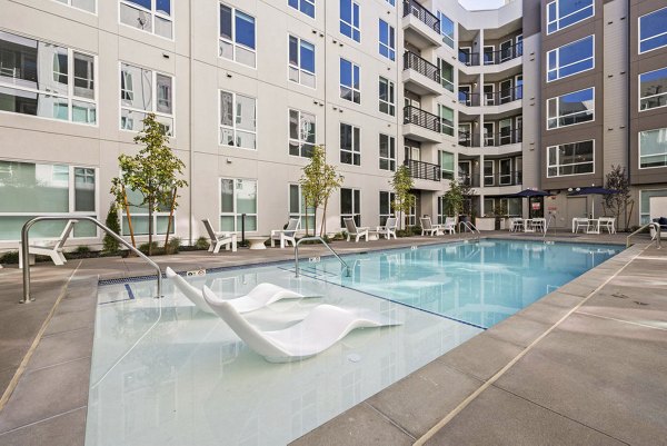 pool at Ballpark Apartments