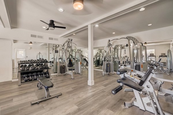 State-of-the-art fitness center with modern equipment at Brentwood Oaks Apartments, offering luxury amenities for active lifestyles