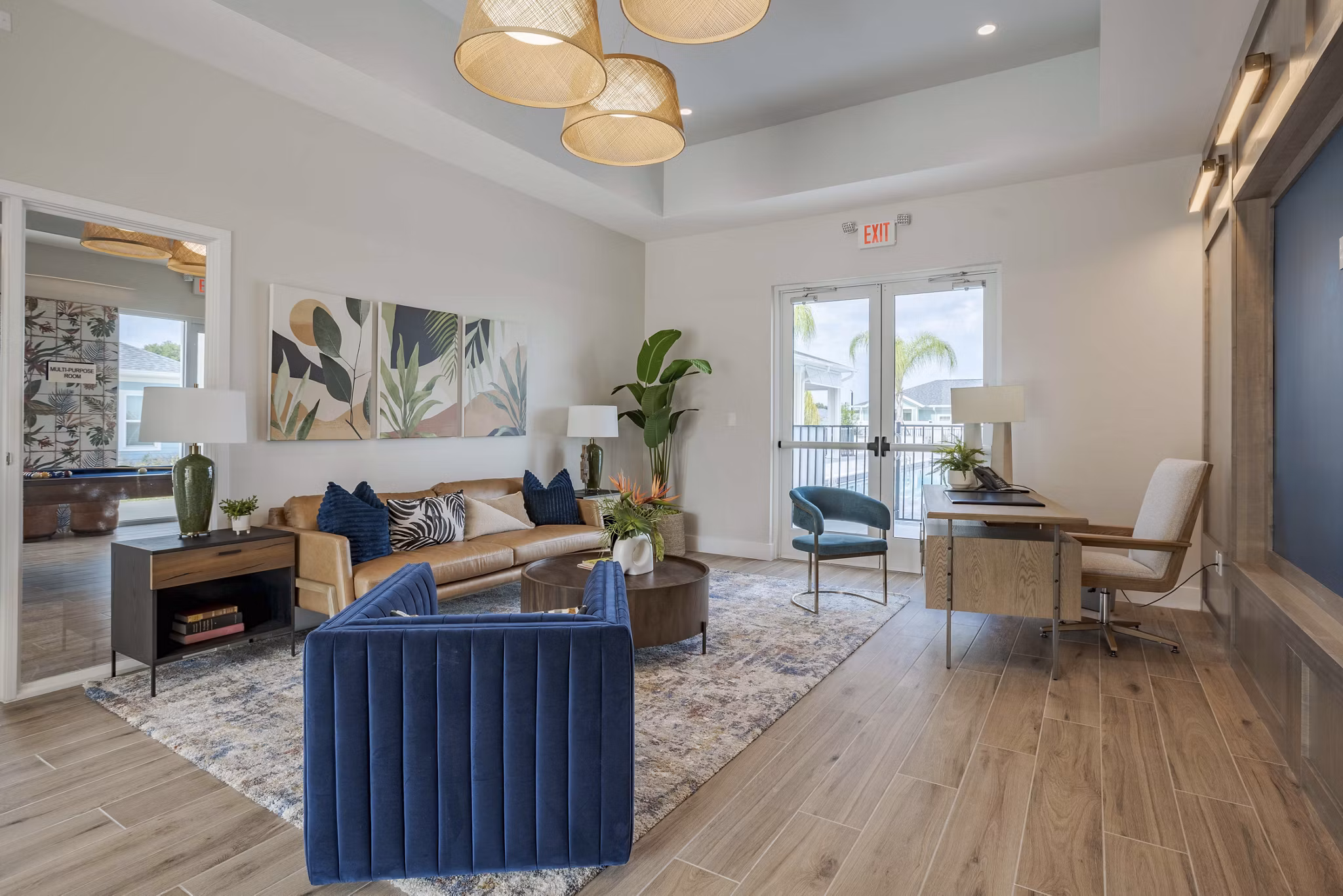 Elegant lobby featuring modern decor at Eden Magnolia Village Apartments