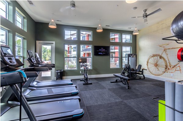 fitness center at Giddy Hall Apartments