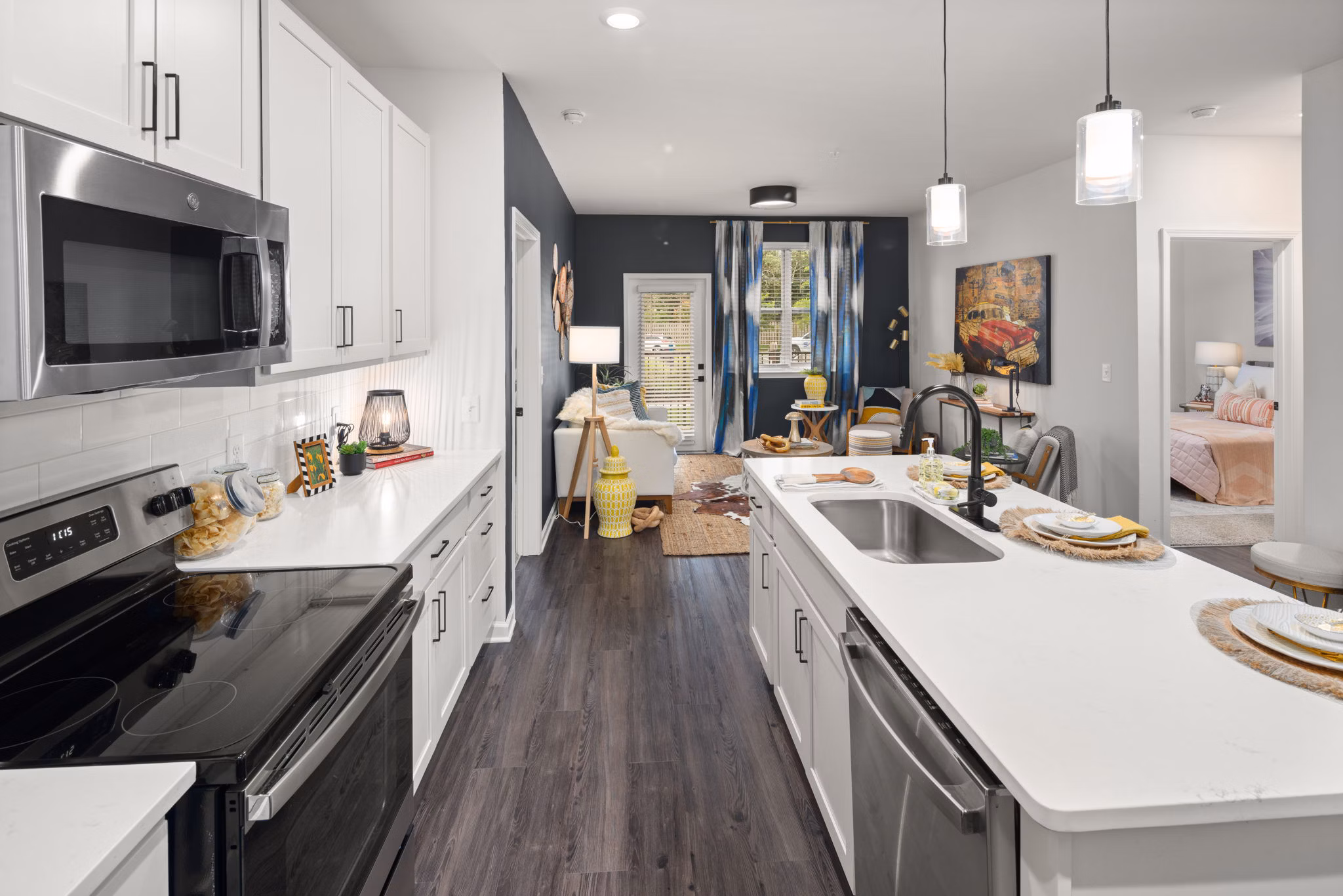 kitchen at Giddy Hall Apartments