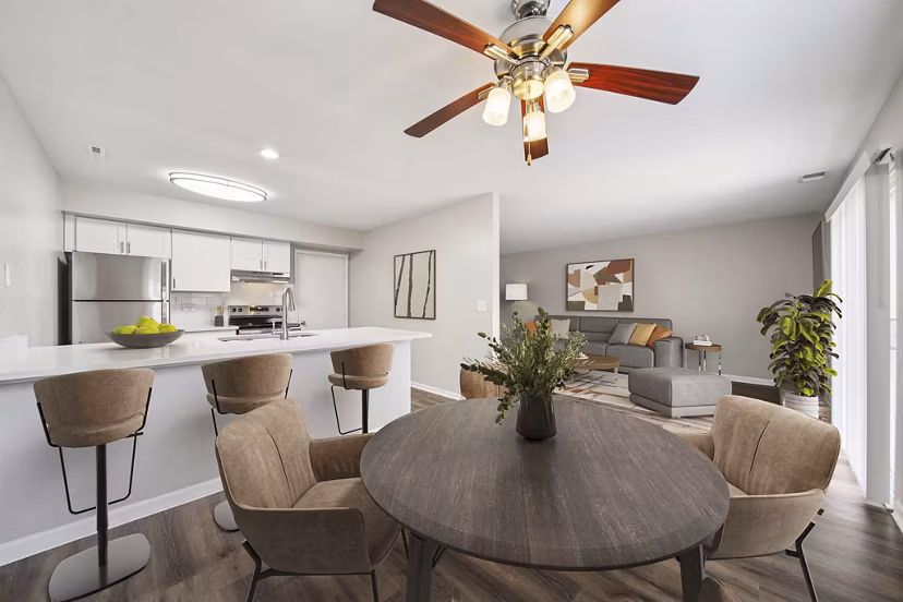 living room at Haven on Long Grove Apartments