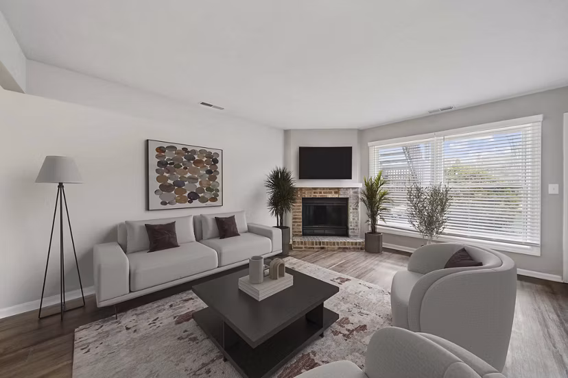 living room at Haven on Long Grove Apartments