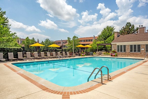Rooftop pool with scenic views at Haven on Long Grove Apartments