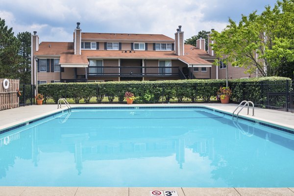 Heated outdoor pool at Haven on Long Grove Apartments
