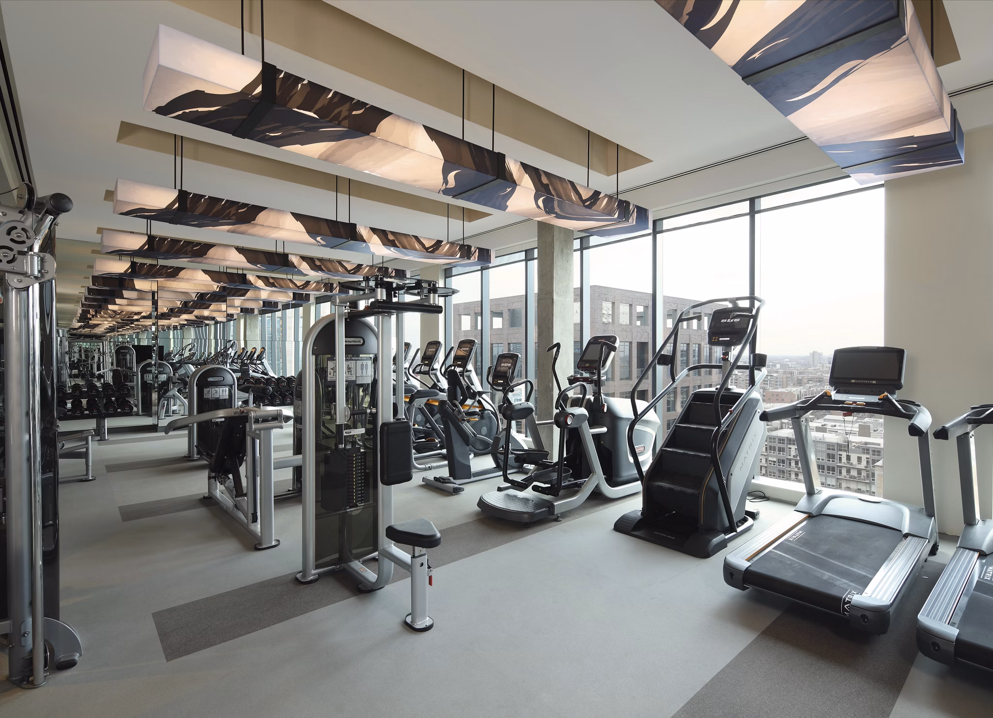fitness center at Union West Apartments